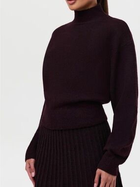 naked wardrobe Plum Mock Neck Sweater